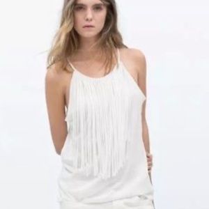 Zara fringe front cami top